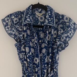 Blue Floral Women's Dress